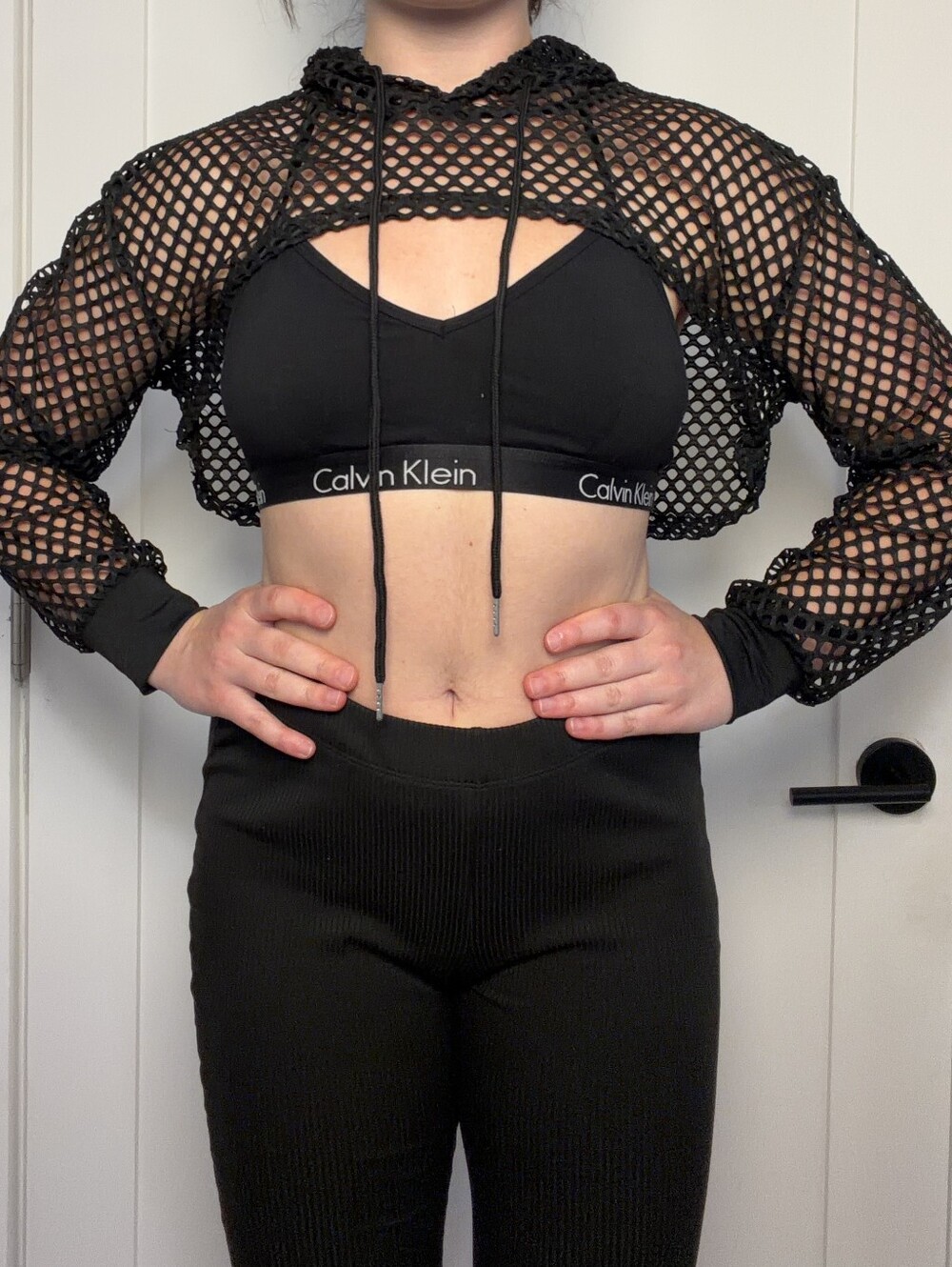 Super Crop Mesh Hoodie